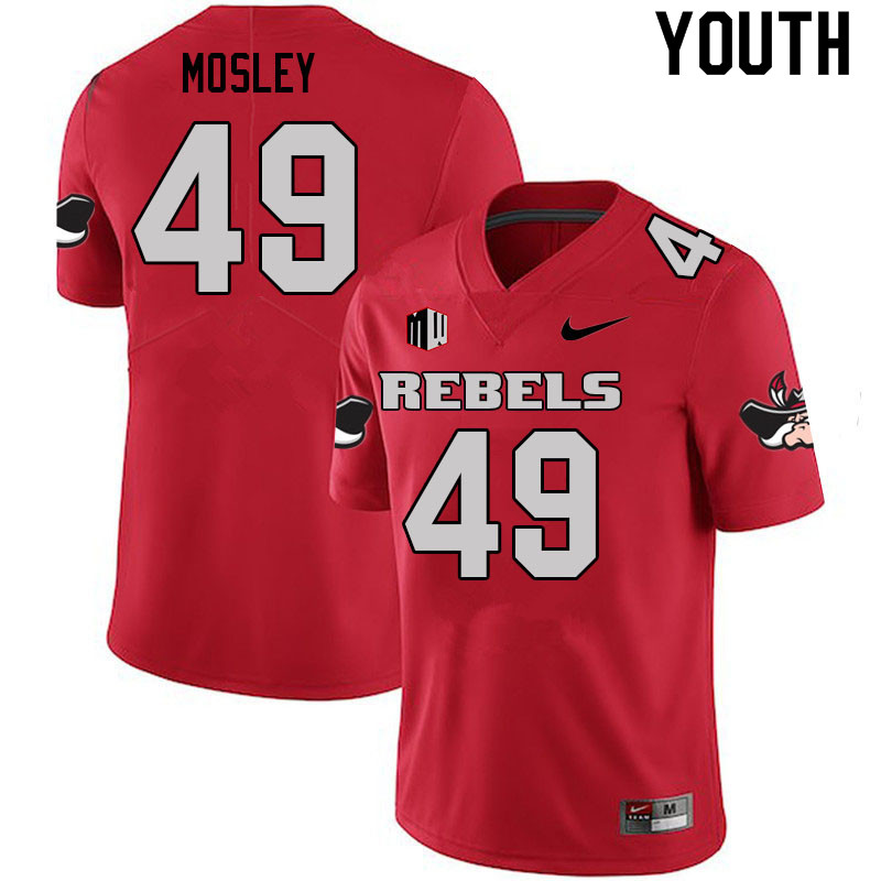 Youth #49 Tim Mosley UNLV Rebels College Football Jerseys Sale-Scarlet - Click Image to Close
